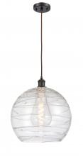 Innovations Lighting 516-1P-OB-G1213-14-LED - Athens Deco Swirl - 1 Light - 14 inch - Oil Rubbed Bronze - Cord hung - Pendant