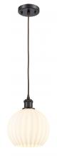 Innovations Lighting 516-1P-OB-G1217-8WV - White Venetian - 1 Light - 8 inch - Oil Rubbed Bronze - Cord Hung - Mini Pendant