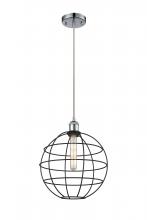 Innovations Lighting 516-1P-PC-CE-12-BK - Lake Placid - 1 Light - 12 inch - Polished Chrome - Mini Pendant