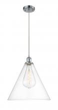 Innovations Lighting 516-1P-PC-GBC-162-LED - Berkshire - 1 Light - 16 inch - Polished Chrome - Cord hung - Pendant