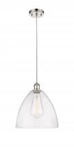 Innovations Lighting 516-1P-PN-GBD-124 - Bristol - 1 Light - 12 inch - Polished Nickel - Cord hung - Mini Pendant