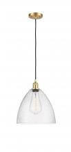 Innovations Lighting 516-1P-SG-GBD-124-LED - Bristol - 1 Light - 12 inch - Satin Gold - Cord hung - Mini Pendant