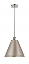 Innovations Lighting 516-1P-SN-MBC-12-SN - Berkshire - 1 Light - 12 inch - Brushed Satin Nickel - Cord hung - Mini Pendant