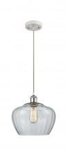 Innovations Lighting 516-1P-WPC-G92-L-LED - Fenton - 1 Light - 11 inch - White Polished Chrome - Cord hung - Mini Pendant