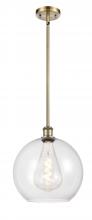  516-1S-AB-G122-12 - Athens - 1 Light - 12 inch - Antique Brass - Mini Pendant