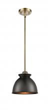 Innovations Lighting 516-1S-AB-M14-BK - Adirondack - 1 Light - 8 inch - Antique Brass - Mini Pendant