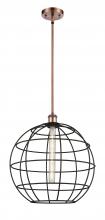 Innovations Lighting 516-1S-AC-CE-16-BK - Lake Placid - 1 Light - 16 inch - Antique Copper - Mini Pendant