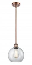 Innovations Lighting 516-1S-AC-G122C-8CL - Athens - 1 Light - 8 inch - Antique Copper - Mini Pendant