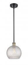 Innovations Lighting 516-1S-BAB-G122C-8CL - Athens - 1 Light - 8 inch - Black Antique Brass - Mini Pendant