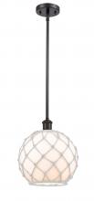 Innovations Lighting 516-1S-OB-G121-10RW - Farmhouse Rope - 1 Light - 10 inch - Oil Rubbed Bronze - Mini Pendant