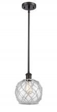 Innovations Lighting 516-1S-OB-G122-8RW-LED - Farmhouse Rope - 1 Light - 8 inch - Oil Rubbed Bronze - Mini Pendant