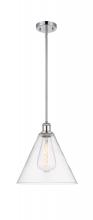 Innovations Lighting 516-1S-PC-GBC-122 - Berkshire - 1 Light - 12 inch - Polished Chrome - Mini Pendant