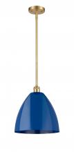 Innovations Lighting 516-1S-SG-MBD-12-BL - Plymouth - 1 Light - 12 inch - Satin Gold - Pendant