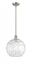 Innovations Lighting 516-1S-SN-G1215-12 - Athens Water Glass - 1 Light - 12 inch - Brushed Satin Nickel - Mini Pendant