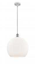 Innovations Lighting 516-1S-WPC-G121-14-LED - Athens - 1 Light - 14 inch - White Polished Chrome - Pendant