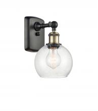 Innovations Lighting 516-1W-BAB-G124-6 - Athens - 1 Light - 6 inch - Black Antique Brass - Sconce