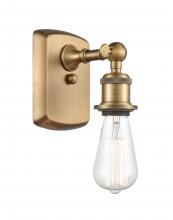  516-1W-BB - Bare Bulb - 1 Light - 5 inch - Brushed Brass - Sconce