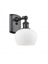 Innovations Lighting 516-1W-BK-G91 - Fenton - 1 Light - 7 inch - Matte Black - Sconce