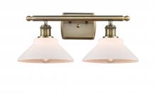  516-2W-AB-G131-LED - Orwell - 2 Light - 18 inch - Antique Brass - Bath Vanity Light