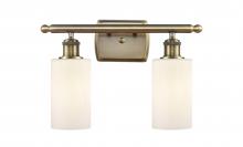 Innovations Lighting 516-2W-AB-G801-LED - Clymer - 2 Light - 14 inch - Antique Brass - Bath Vanity Light