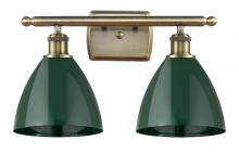 Innovations Lighting 516-2W-AB-MBD-75-GR - Plymouth - 2 Light - 18 inch - Antique Brass - Bath Vanity Light