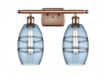 Innovations Lighting 516-2W-AC-G557-6BL - Vaz - 2 Light - 16 inch - Antique Copper - Bath Vanity Light