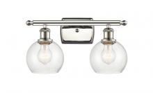 Innovations Lighting 516-2W-PN-G124-6 - Athens - 2 Light - 16 inch - Polished Nickel - Bath Vanity Light