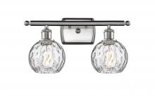 Innovations Lighting 516-2W-SN-G1215-6 - Athens Water Glass - 2 Light - 16 inch - Brushed Satin Nickel - Bath Vanity Light