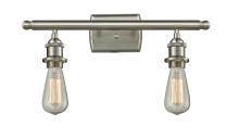 Innovations Lighting 516-2W-SN-LED - Bare Bulb - 2 Light - 16 inch - Brushed Satin Nickel - Bath Vanity Light