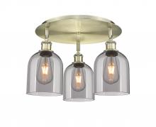 Innovations Lighting 516-3C-AB-G558-6SM - Bella - 3 Light - 17 inch - Antique Brass - Flush Mount