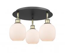 Innovations Lighting 516-3C-BAB-G101 - Belfast - 3 Light - 18 inch - Black Antique Brass - Flush Mount