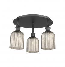 Innovations Lighting 516-3C-BK-G559-5ME - Bridal Veil - 3 Light - 17 inch - Matte Black - Flush Mount