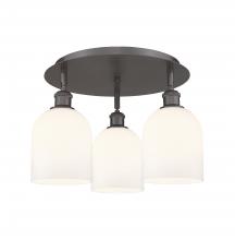 Innovations Lighting 516-3C-OB-G558-6GWH - Bella - 3 Light - 17 inch - Oil Rubbed Bronze - Flush Mount