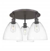 Innovations Lighting 516-3C-OB-GBD-92 - Bristol - 3 Light - 21 inch - Oil Rubbed Bronze - Flush Mount