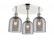 Innovations Lighting 516-3C-PN-G558-6SM - Bella - 3 Light - 17 inch - Polished Nickel - Flush Mount