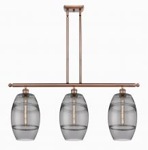 Innovations Lighting 516-3I-AC-G557-8SM - Vaz - 3 Light - 36 inch - Antique Copper - Cord hung - Island Light