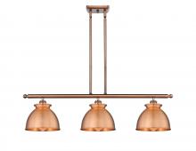 Innovations Lighting 516-3I-AC-M14-AC - Adirondack - 3 Light - 36 inch - Antique Copper - Cord hung - Island Light