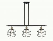 Innovations Lighting 516-3I-BAB-CE-8-BK - Lake Placid - 3 Light - 36 inch - Black Antique Brass - Stem Hung - Island Light