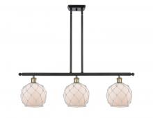 Innovations Lighting 516-3I-BAB-G121-8RW - Farmhouse Rope - 3 Light - 36 inch - Black Antique Brass - Cord hung - Island Light