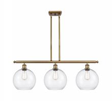  516-3I-BB-G122-10 - Athens - 3 Light - 37 inch - Brushed Brass - Stem Hung - Island Light