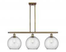 Innovations Lighting 516-3I-BB-G122-10CSN - Farmhouse Chicken Wire - 3 Light - 37 inch - Brushed Brass - Cord hung - Island Light