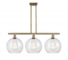 Innovations Lighting 516-3I-BB-G124-12 - Athens - 3 Light - 38 inch - Brushed Brass - Stem Hung - Island Light