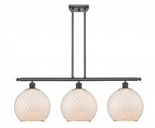 Innovations Lighting 516-3I-BK-G121-10CSN - Farmhouse Chicken Wire - 3 Light - 37 inch - Matte Black - Cord hung - Island Light