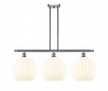 Innovations Lighting 516-3I-SN-G1217-12WV - White Venetian - 3 Light - 39 inch - Brushed Satin Nickel - Stem Hung - Island Light