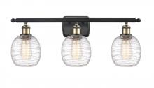 Innovations Lighting 516-3W-BAB-G1013-LED - Belfast - 3 Light - 26 inch - Black Antique Brass - Bath Vanity Light