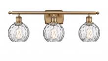 Innovations Lighting 516-3W-BB-G1215-6-LED - Athens Water Glass - 3 Light - 26 inch - Brushed Brass - Bath Vanity Light