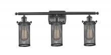 Innovations Lighting 516-3W-BK-CE219 - Bleecker - 3 Light - 24 inch - Matte Black - Bath Vanity Light