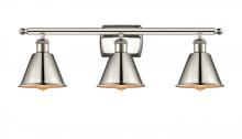 Innovations Lighting 516-3W-PN-M8 - Smithfield - 3 Light - 27 inch - Polished Nickel - Bath Vanity Light