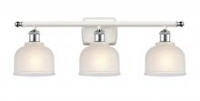 Innovations Lighting 516-3W-WPC-G411 - Dayton - 3 Light - 26 inch - White Polished Chrome - Bath Vanity Light