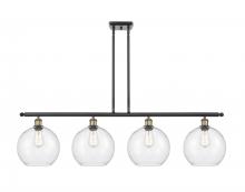  516-4I-BAB-G124-10 - Athens - 4 Light - 48 inch - Black Antique Brass - Stem Hung - Island Light